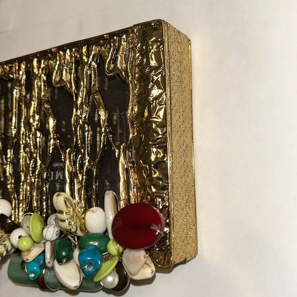 Ramla Brass Gold-tone Square Clutch/Handbag(NWT) - Picture 5 of 10